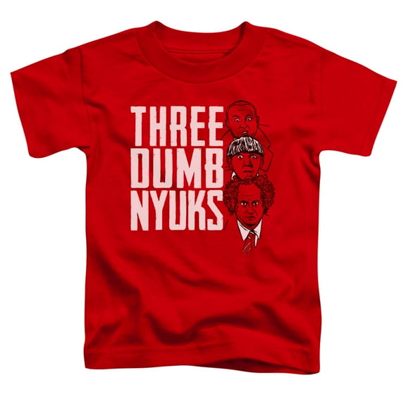 Three Stooges Three Dumb Nyuks S/S Toddler T-Shirt Red