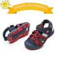 thumbnail image 6 of Ahannie Boys Breathable Fisherman Sandals, Closed Toe Red, 4, 6 of 7