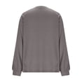 thumbnail image 5 of RYRJJ Women's Fall Oversized Sweatshirt Casual Waffle Knit Long Sleeve V-Neck Pullover Lightweight Tunic Tops(Gray,S), 5 of 6