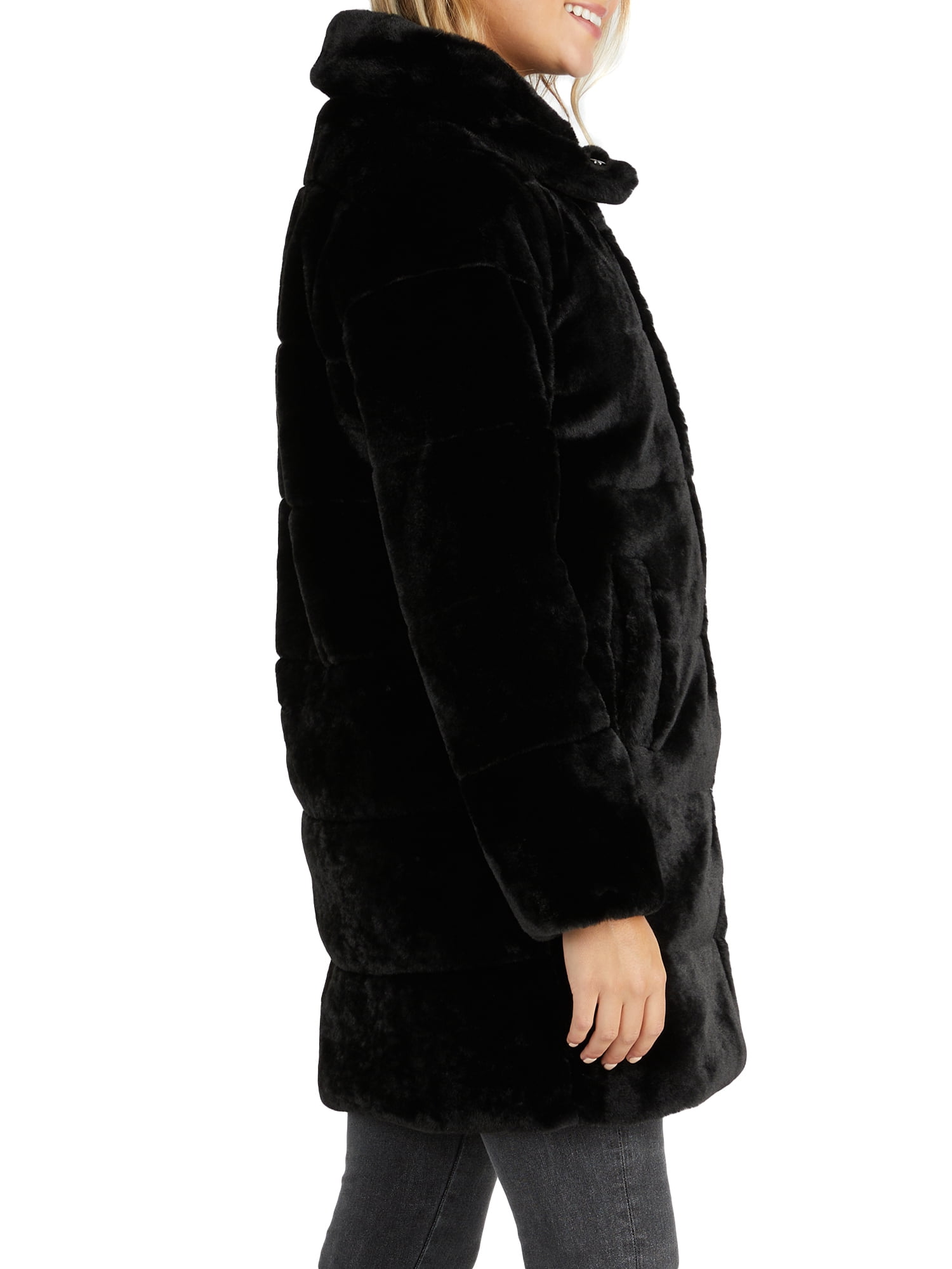 NVLT Women's Full Length Faux Fur Puffer