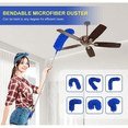 thumbnail image 2 of 8PCS Microfiber Duster with Detachable Extension Pole(Stainless Steel) 30-100" Duster Cleaning Kit for Cleaning Fan Cobweb, Washable Lightweight Duster for Ceiling Fan Webs, Blinds, 2 of 10