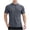 hgg066-Dark Gray, variant on Men's Summer Relaxed Fit Solid Short Sleeve Standing Collar Zip Sport Moisture Wicking Quick Dry Tee