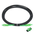 thumbnail image 1 of Unique Bargains 1Pcs 16.4Ft Single Mode Simplex OS2 Fiber Optic Cable LSZH SC/APC-SC/APC Armored Jumper Optical Black with Adapter, 1 of 5