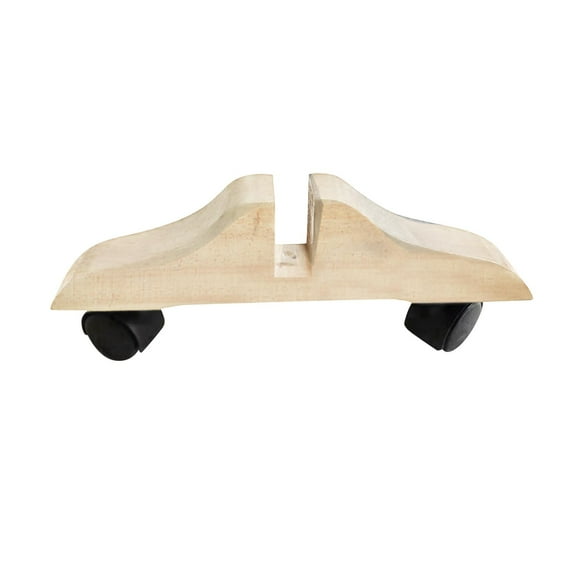Abbracc Screen Base Room Divider Stand Wooden Frame Wood Base for Dressing Room Office Wood Color