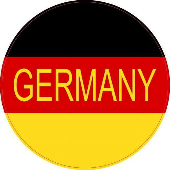 4x4 Round Labeled Germany Flag Sticker Vinyl Vehicle Decal Cup Stickers