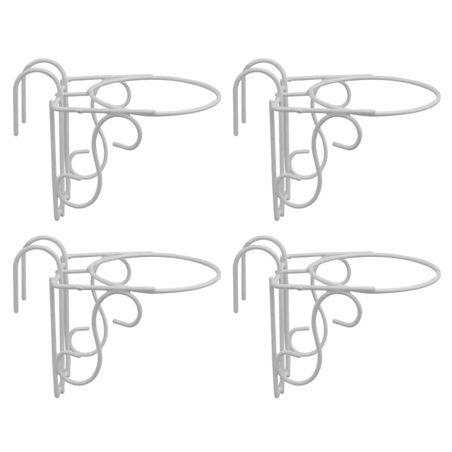 MasteelfCA 4PCS Flower Pot Hanging Rack Railing Hanging Flower Pot Stand Orchid Pot Rack