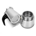 thumbnail image 4 of Cafetera italiana con filtro de acero inoxidable Cafetera moka plateada 450, 4 of 4
