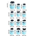 thumbnail image 2 of Tunhigl 12-Piece Stainless Steel Biscuit Cutters Set - Fruit & Vegetable Shaped Knives for Bento Decorations, Kitchen Carving, and Cake Decorating Tools Blue, 2 of 2