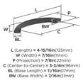 thumbnail image 3 of Amerock Arc 3-3/4 inch Center-to-Center Matte Black Cabinet Pull, 10 Pack, 3 of 4