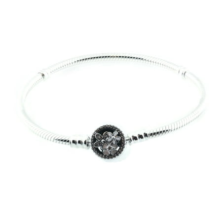 Enamel Silver Vintage Bracelets - Poetic Blooms Bracelet, Mixed Enamels & Clear CZ 590744CZ-23 cm 9.1 in