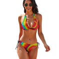 thumbnail image 1 of Abstract Bikini Swimsuit Colorful Geometry Swimwear Sexy Push Up Trendy Bikini Set Beach High Cut Pattern Beachwear, 1 of 5