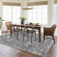 thumbnail image 2 of FairOnly Grey 8'x10'Machine Washable Vintage Floral Printed Low Pile Area Rug Non Slip Stain Resistant Foldable Floor Carpet for Living Room Bedroom, 2 of 7