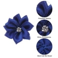 thumbnail image 3 of Uxcell 1.2 Inch Small Ribbon Flowers Satin Ribbon Flowers Mini Fabric Flowers Dark Blue 50 Pcs, 3 of 6