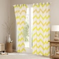 thumbnail image 3 of Feelyou Abstract Black Out Curtains, Stripe Waves Yellow Curtains Pack of 2 (42x63 Each), 3 of 6