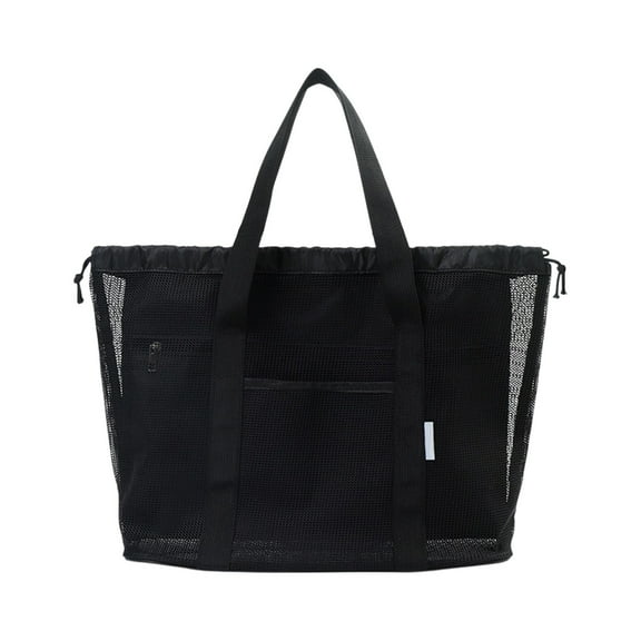 Vikakiooze Travel Storage Bag Large Capacity Draining Storage Bag Dry Wet Separation Beach Bag Mesh Tote Bag