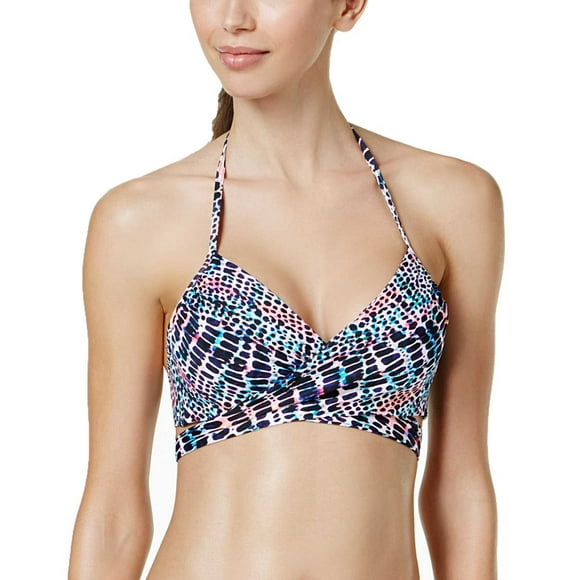 Sundazed Women’s Simone Bra-Sized Wrap Bikini Top, Jungle Queen, 32C
