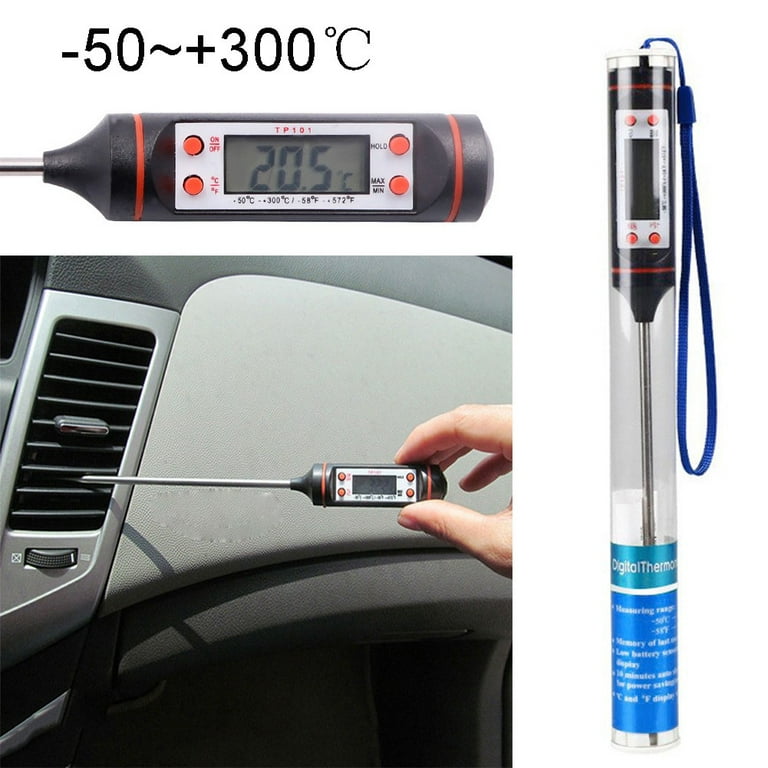 Leke Auto Car Vehicle Air Conditioning Outlet LCD Digital Thermometer Gauge  Tool