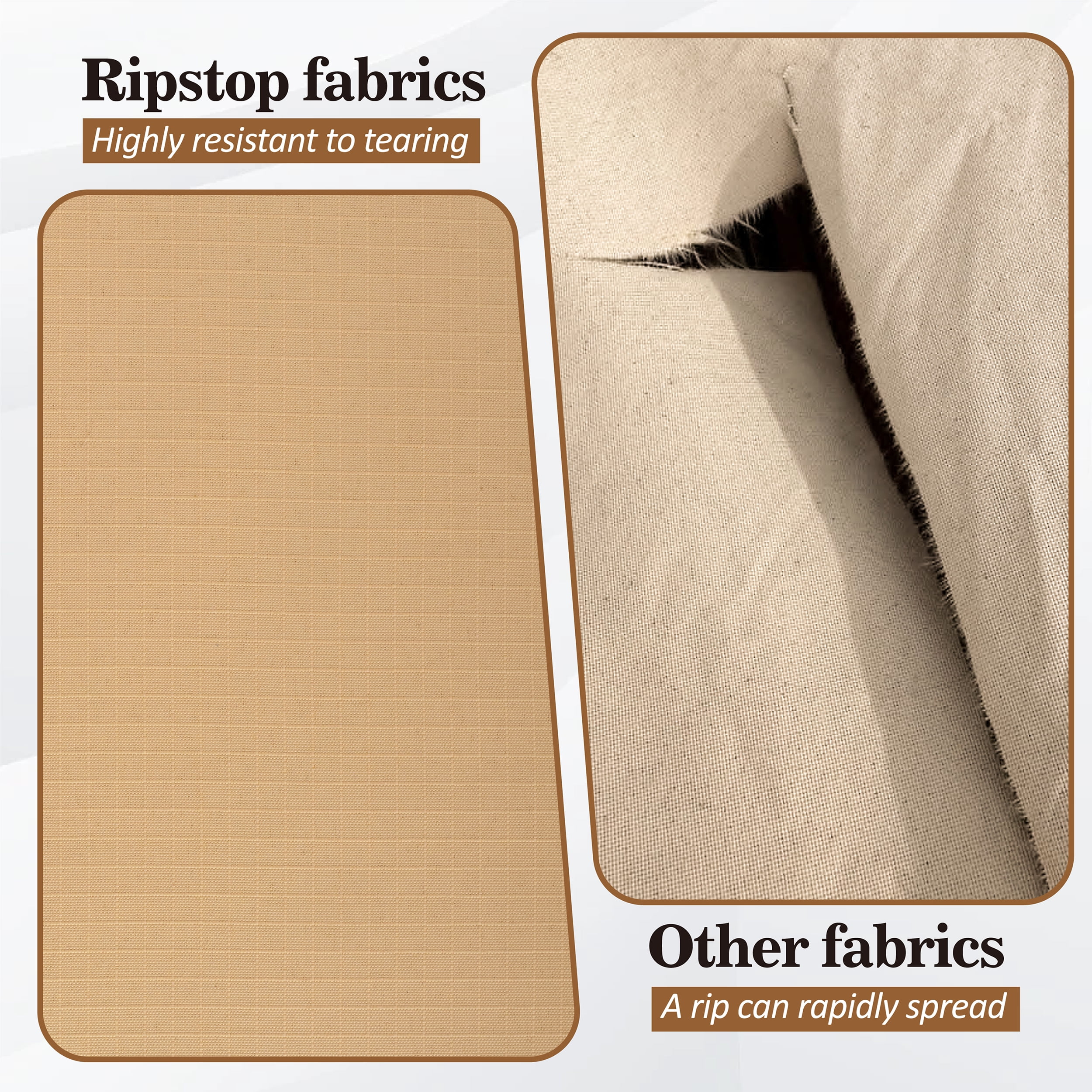 WJ-X3 Waterproof Patio Table Cover, Anti-Fade Rip-Stop Fabric,  86"(L)x47"(W)x31"(H), Beige