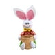 thumbnail image 2 of Divertida cesta de conejo de Pascua, cesta de huevos de conejo, cesta multiusos, rústica, reutilizable, manualidades Pantalones verdes, 2 of 9