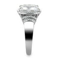 thumbnail image 4 of Womens Rings High polished (no plating) 316L Stainless Steel Ring with Cubic in Clear DA024, 4 of 5