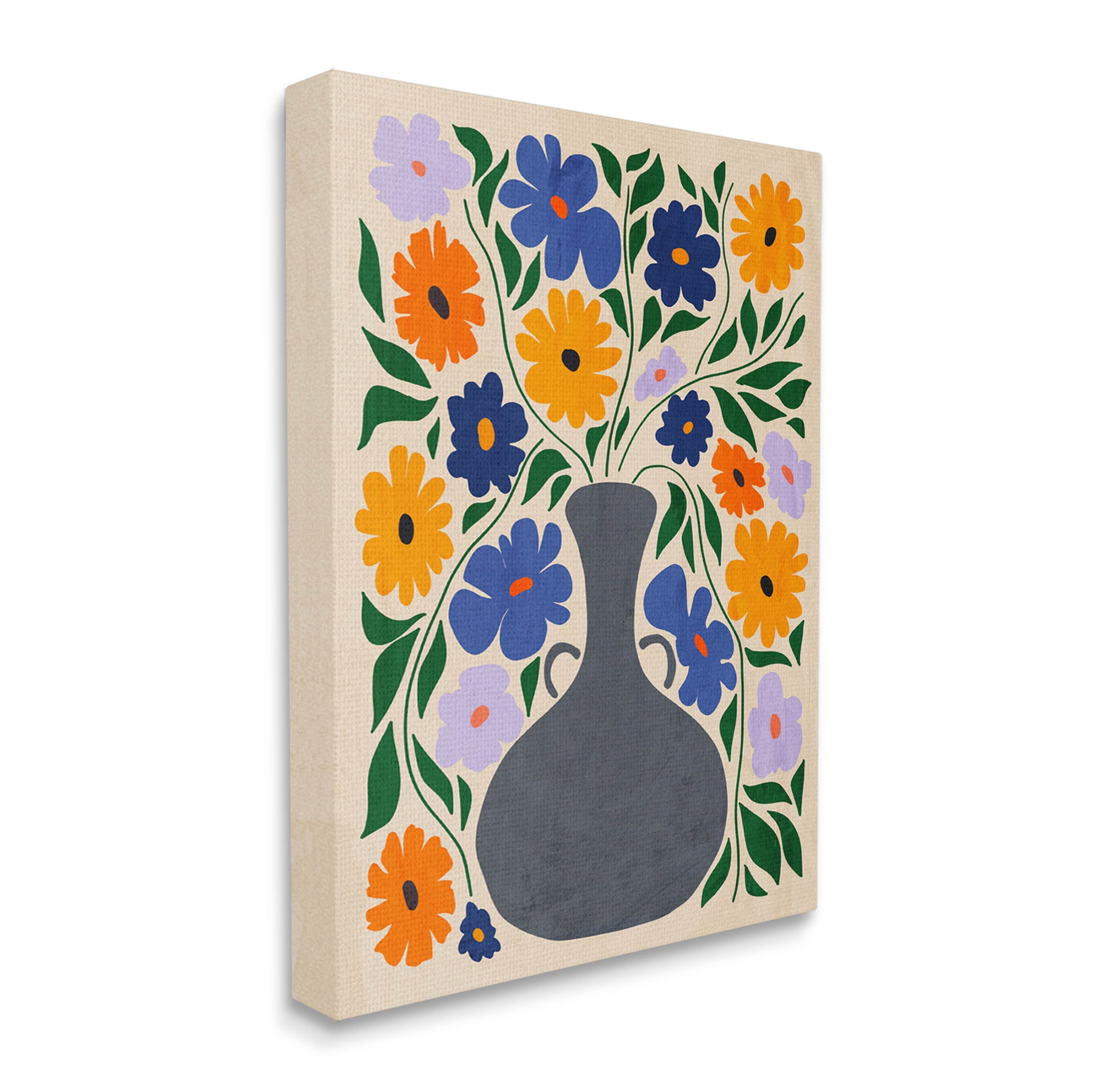 Stupell Industries Contemporary Daisies Flower Pot Graphic Art Gallery Wrapped Canvas Print Wall Art, Design by Ziwei Li