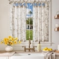 thumbnail image 1 of Cortinas de Cocina Jinchan Floral de Lino, Dos Paneles de 36 cm, 1 of 9