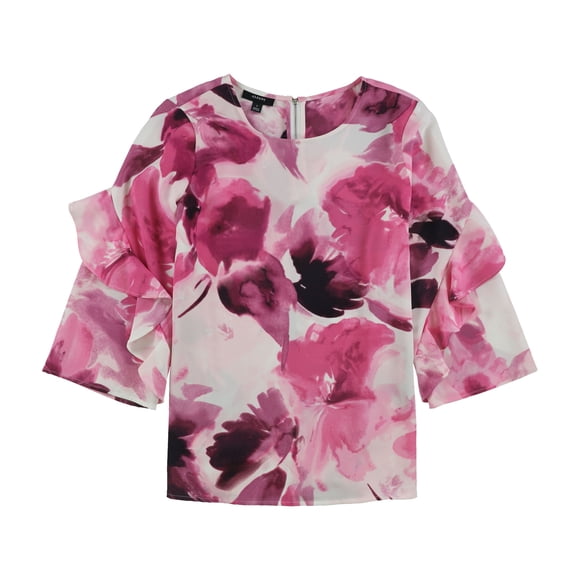 Blusa Alfani floral con volantes para mujer rosa PS