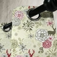 thumbnail image 3 of Ambesonne Winter Grommet Curtain, Deer Flowers Christmas, 50" x 108", Olive Green Pale Green, 3 of 6