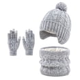 thumbnail image 2 of Girls Winter Hat Beanie Scarf & Gloves Set,Unisex, Cartoon Pattern, Casual & Practical, 3 Count, Winter Holidays Gift, 2 of 7