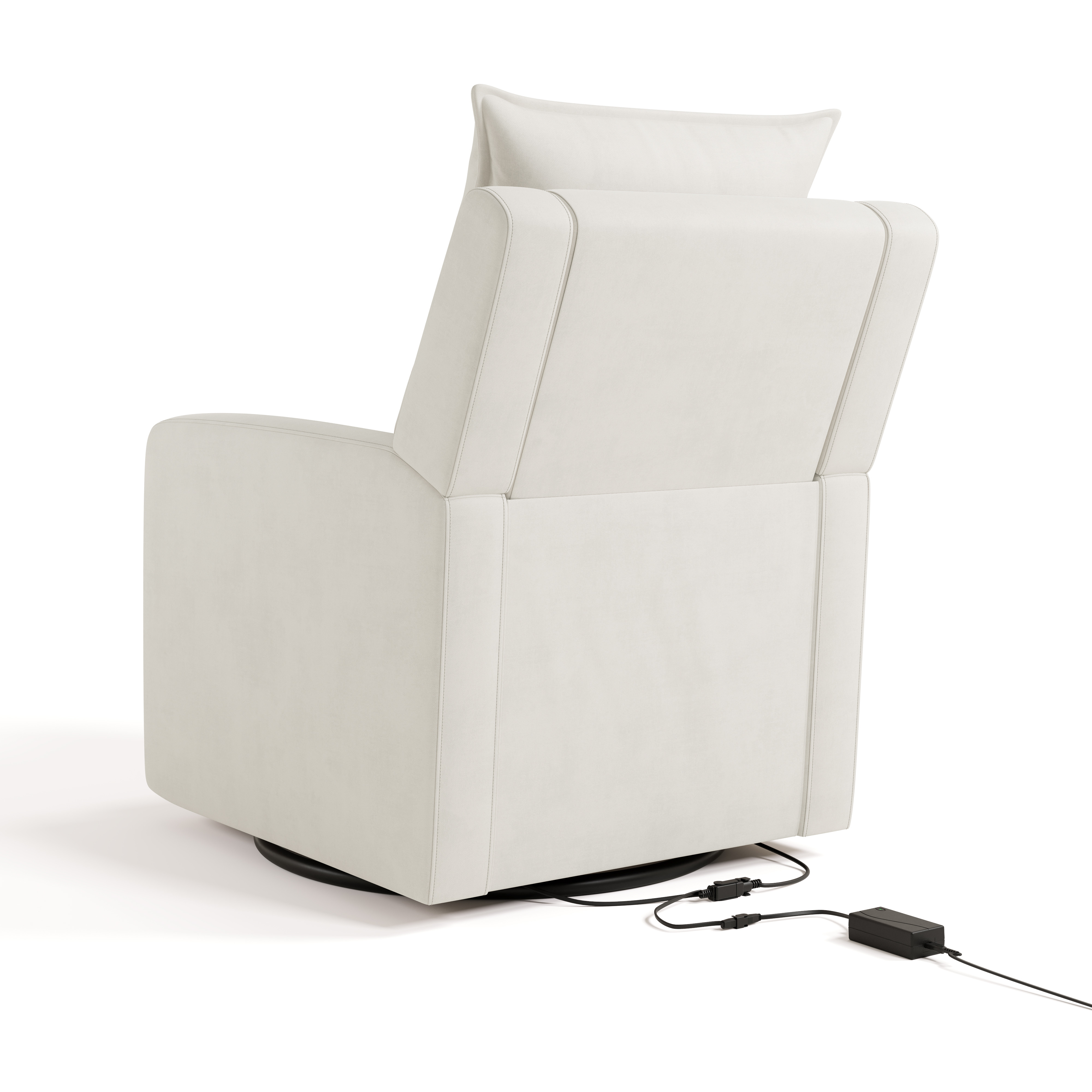 Storkcraft Timeless Upholstered Recline Glider with USB, Ivory