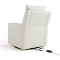 thumbnail image 6 of Storkcraft Timeless Upholstered Recline Glider with USB, Ivory, 6 of 8