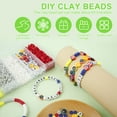 thumbnail image 6 of Wekvgz 5200pcs Pony Clay Beads 6mm DIY Bracelet Kit Clay Beads with String Portable Clay Bead Charms Multifunctional Bracelet Making Beads for Kids Adults Handmade Enthusiasts, 6 of 11