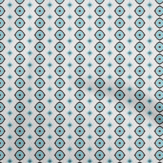 oneOoneCottonFlexBabyBlueFabricAsianBlockSewingFabricByTheYardPrintedDiyClothingSewingSupplies40InchWide