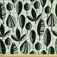 thumbnail image 2 of Ambesonne Vintage Fabric by the Yard Upholstery, Half Ornamental Leaves Art, 1 Yard, Charcoal Grey Eggshell, 2 of 5