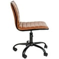 thumbnail image 4 of Scranton & Co Contemporary Vinyl Low Back Swivel Office Chair in Brown, 4 of 11