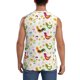 thumbnail image 4 of Balery Chickens A Camisetas sin mangas para hombre, absorbe la humedad y protege contra el mal olor.-X-Large, 4 of 7