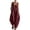 hgg169-Wine, variant on Women's Patchwork Loose Pants Casual Jumpsuit Wide Leg Bib Overall With Multiple Pockets
