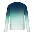 thumbnail image 4 of Long Sleeve Shirts For Men Qiggri Men Casual Gradient Printing Round Neck Long Sleeve Pullover T-Shirt Tops, 4 of 5