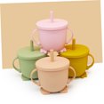 thumbnail image 4 of Homoyoyo 1Pc Spill Proof Pink Drinking Water Bottle Silica Gel Cup with Lid for Everyday Use, 4 of 8