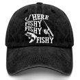 thumbnail image 3 of Summer Hats for Women Unisex My Fish Theme Adjustable Visor Baseball Cap Outdoor Sport Black One Size, 3 of 5