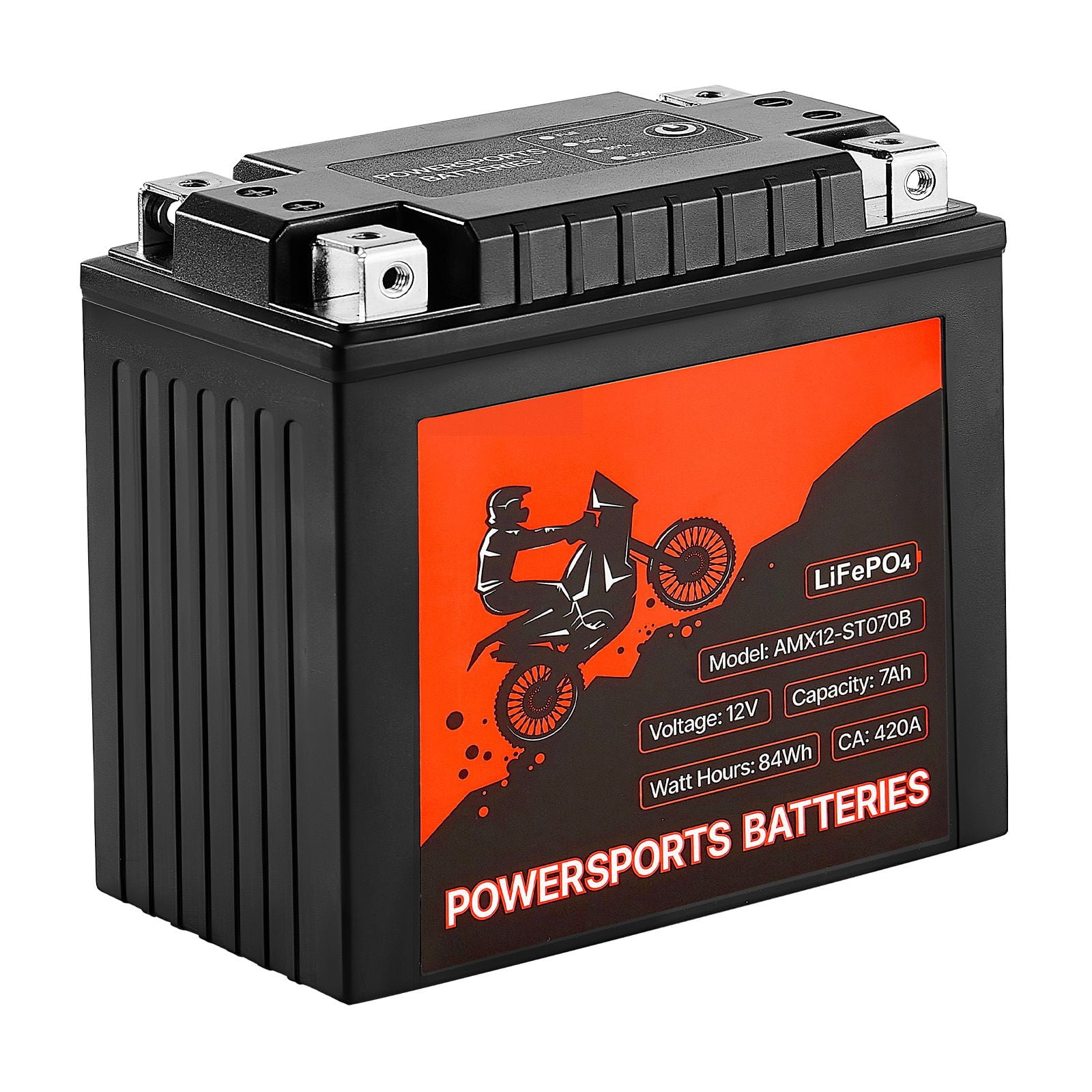 High-Performance 12V 7Ah YT14AH-BS Motorcycle Battery - Maintenance-Free, Enhanced Starting Power