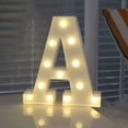 thumbnail image 4 of LED Marquee Letter Lights Sign, Light Up Alphabet Letter for Home Party Wedding Decoration(U）, 4 of 8