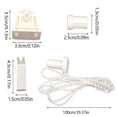 thumbnail image 3 of LEFU for 17mm Roller Blind Fittings Kit with Brackets Chain Spares Set Replacement Parts for Window Treatments High-Quality Plastic Easy Installation 200cm Rope Home Office Hotel Use, 3 of 10