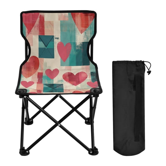 BZSMCE Camping Chairs Modern Romantic Notes Pattern Folding chair