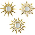thumbnail image 1 of Espejo Manortang Champagne Gold de pared redondo de 9 cm, paquete de 3, 1 of 8