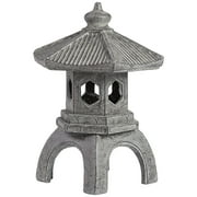 John Timberland Pagoda Statue Sculpture Asian Japanese Garden Decor Indoor Outdoor Front Porch Old Faux Stone Finish 16 1/2 Tall
