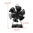 thumbnail image 4 of Eco-Friendly Fireplace Fan 6B1adeswithout Electricity Heat Powered Stove Fan, 4 of 6