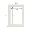thumbnail image 3 of Grey Acid Free 12x16 Picture Frame Mats with White Core Bevel Cut for 8x12 Pictures - Fits 12x16, 3 of 3