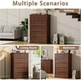 thumbnail image 7 of 6 Drawer Dresser for Bedroom, Wanan 47.2 Inch Farmhouse Dresser Tall Chest of Drawers for Living Room, 7 of 7