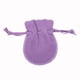 thumbnail image 2 of Qarigey 50 Uds bolsa de joyería con cordón de doble cara bolsa de elevación de pila regalos adornos de franela redonda embalaje de joyería boda Ropa, zapatos y accesorios Miscelánea Púrpura Qarigey AP015690-02, 2 of 6